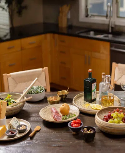 Joyce Chen Lexa Collection 2-pc. Serving Tray Set, Service For 2 In Brown