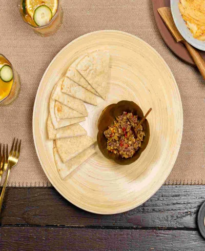 Joyce Chen Lexa Collection 12" Footed Plate In White