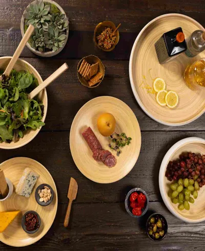 Joyce Chen Lexa Collection 12" Footed Plate In White