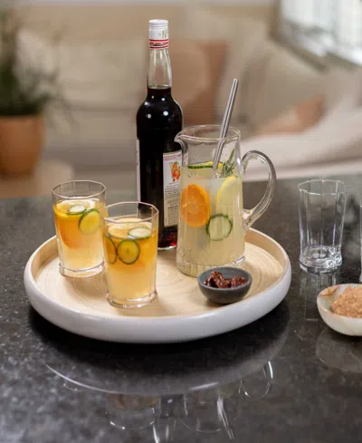 Joyce Chen Lexa Collection 16" Serving Tray In White