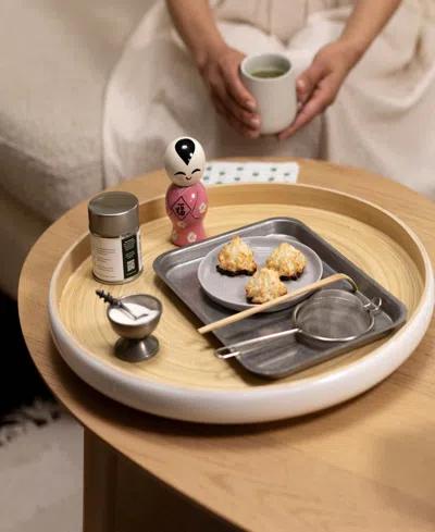 Joyce Chen Lexa Collection 16" Serving Tray In White