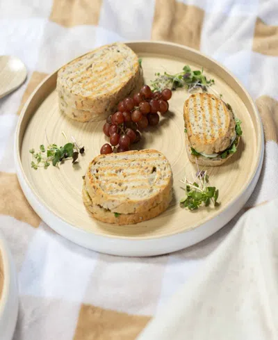 Joyce Chen Lexa Collection 16" Serving Tray In White