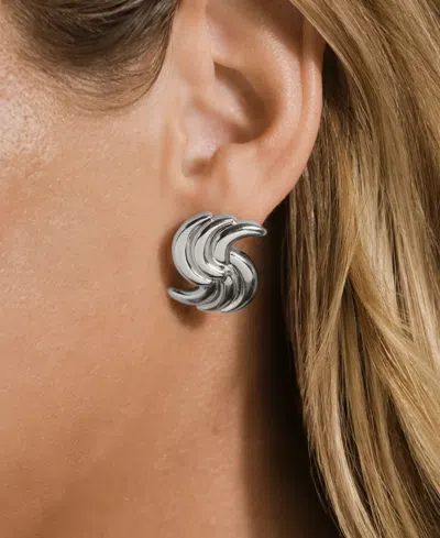 Sterling Forever Leni Twisted Statement Stud Earrings In Metallic