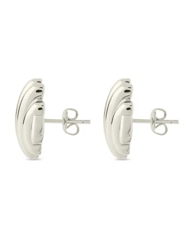 Sterling Forever Rudy Textured Stud Earrings In Silver