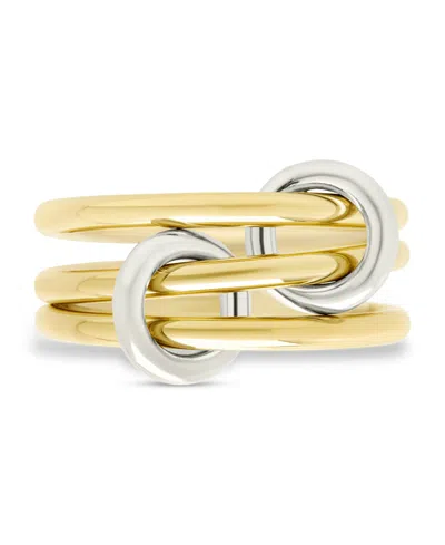 Sterling Forever Tamsen Linked Stacking Ring Set In Multi