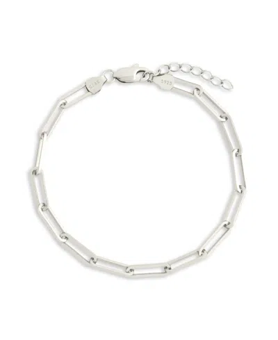 Sterling Forever Sterling Silver Bold Paperclip Chain Bracelet In Silver