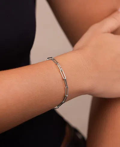 Sterling Forever Sterling Silver Bold Paperclip Chain Bracelet In Silver