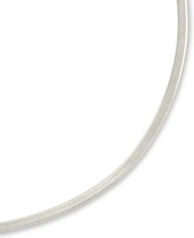 Sterling Forever Sterling Silver Herringbone Chain Bracelet In Silver
