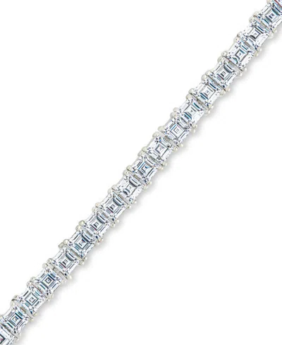 Sterling Forever Tatum Cubic Zirconia Tennis Bracelet In Silver