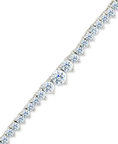 Sterling Forever Tatum Cubic Zirconia Tennis Bracelet In Silver