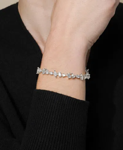 Sterling Forever Tatum Cubic Zirconia Tennis Bracelet In Silver