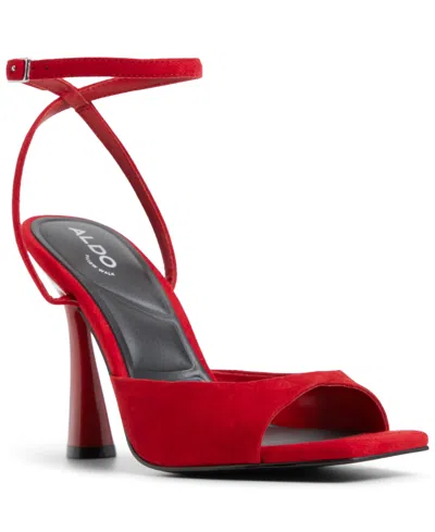 Aldo Women's Valentyna Two-piece Square Toe Dress Sandals In Red