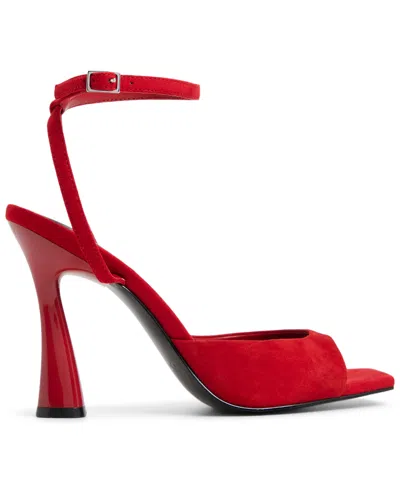 Aldo Women's Valentyna Two-piece Square Toe Dress Sandals In Red