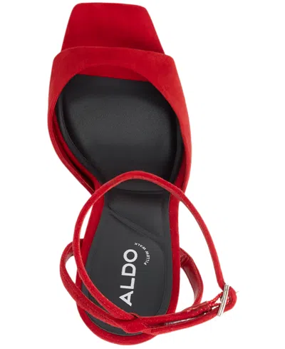 Aldo Women's Valentyna Two-piece Square Toe Dress Sandals In Red