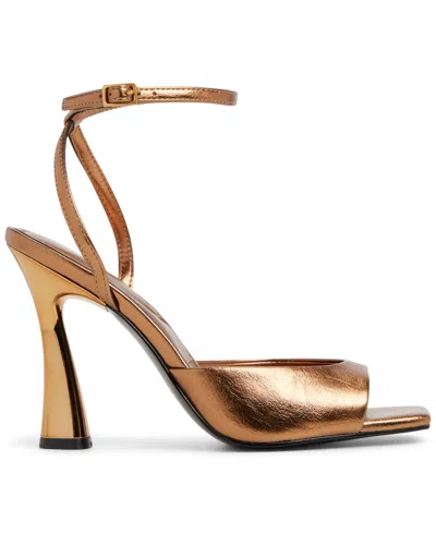Aldo Women's Valentyna Two-piece Square Toe Dress Sandals In Gold