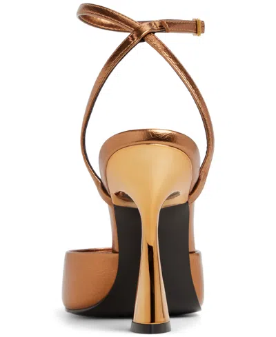 Aldo Women's Valentyna Two-piece Square Toe Dress Sandals In Gold