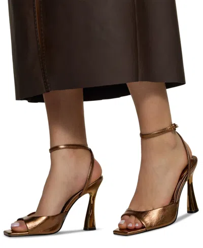 Aldo Women's Valentyna Two-piece Square Toe Dress Sandals In Gold