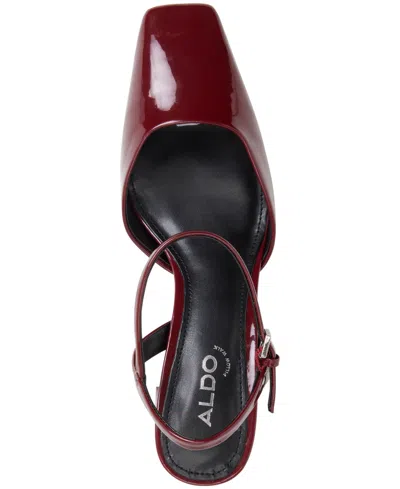Aldo Women's Gennifer Two-piece Square Toe Pumps In Red