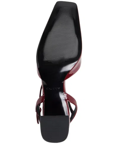 Aldo Women's Gennifer Two-piece Square Toe Pumps In Red