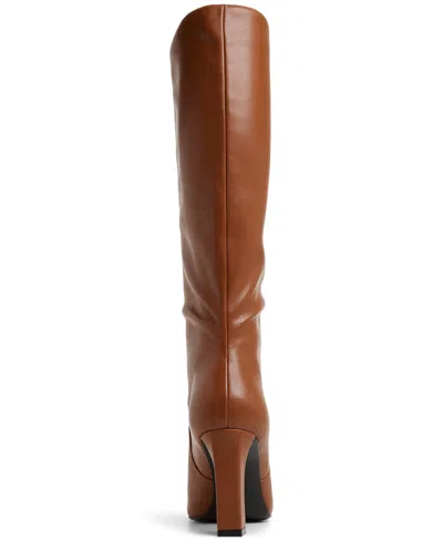 Aldo Nathalee Pointed Toe Knee High Boot In Brown