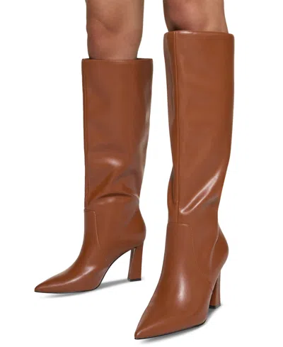 Aldo Nathalee Pointed Toe Knee High Boot In Brown