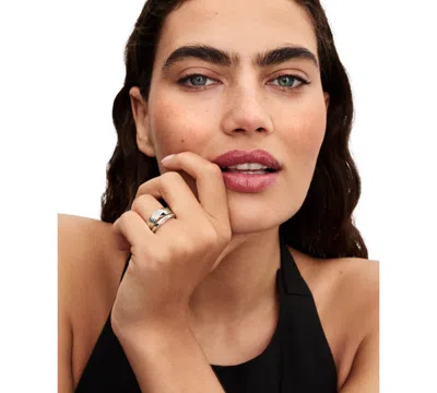 Pandora Twisted Double Ring In Silver