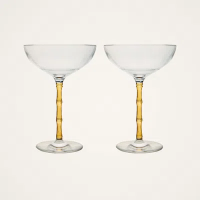 La Doublej Bamboo Coupe Set Of 2 In Transparent