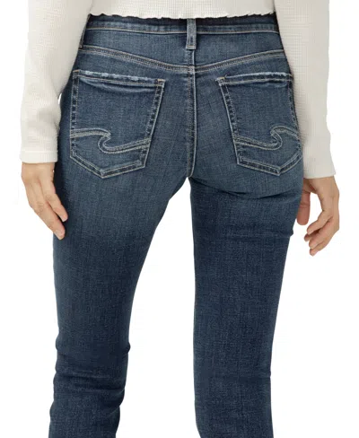 Silver Jeans Co. Women's Elyse Mid Rise Straight Fit Jeans In Blue