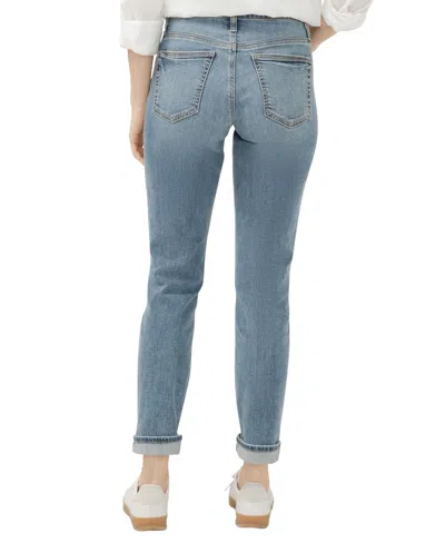 Silver Jeans Co. Women's Boyfriend Mid Rise Slim Leg Jeans In Blue