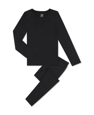 Max & Olivia Big Boys 2-piece Matching Base Layer Set In Black