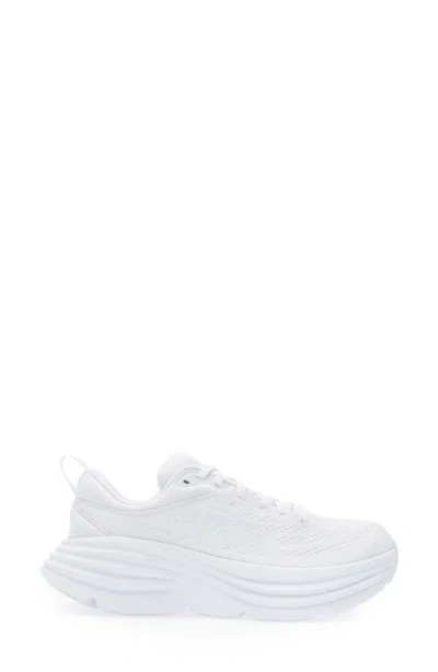 Hoka Bondi 8 Rubber-trimmed Mesh Sneakers In White