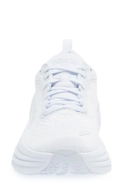 Hoka Bondi 8 Rubber-trimmed Mesh Sneakers In White