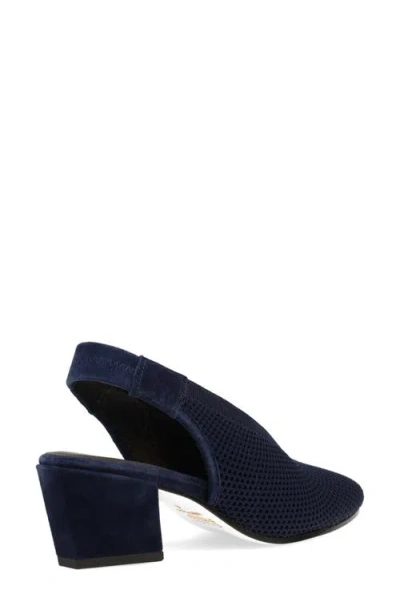 Eileen Fisher Vasa Block Heel Knit Slingback Pump In Blue
