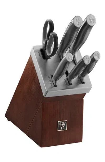 Henckels Cutlery Graphite 7-pc Ss Block Set In Silver