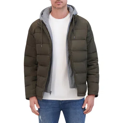 Kenneth Cole New York Water Resistant Puffer Jacket In Brown