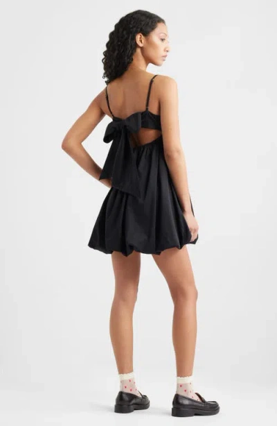 Bp. Bow Back Bubble Hem Minidress In Black