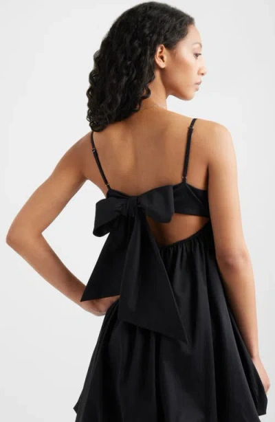 Bp. Bow Back Bubble Hem Minidress In Black