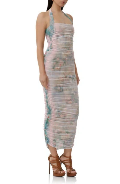 Afrm Indina Floral Mesh Body-con Maxi Dress