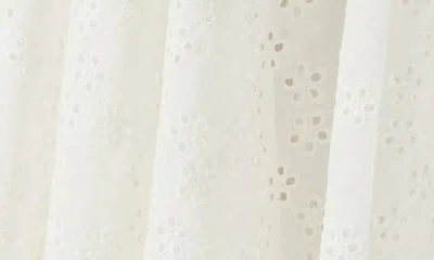 Astr The Label Kissel Embroidered Eyelet Bubble Hem Cotton Midi Skirt In White