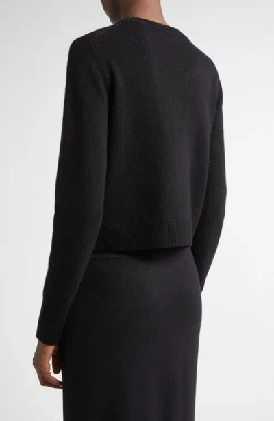 Vince V Button Cardigan In Black