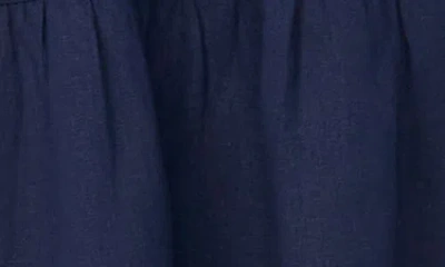 Cece Clip Dot Flutter Sleeve Midi Dress In Blue