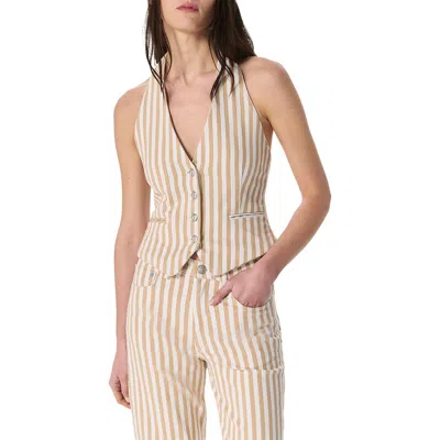 Rag & Bone Ethel Button-up Vest In Brown