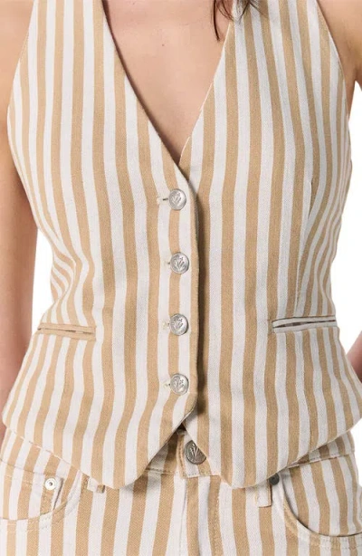 Rag & Bone Ethel Button-up Vest In Brown
