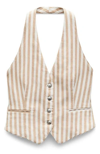 Rag & Bone Ethel Button-up Vest In Brown