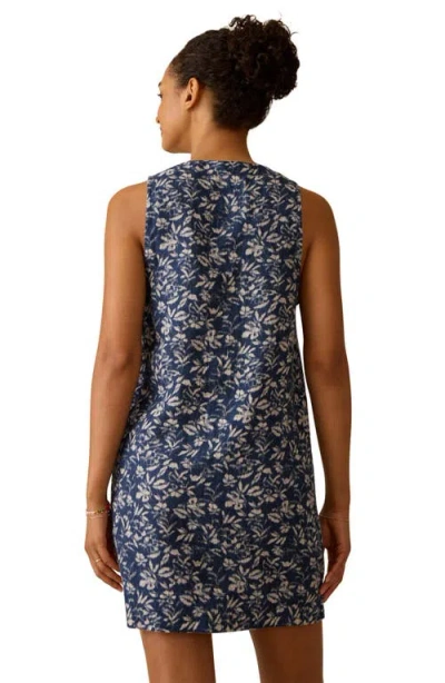 Faherty Alston Linen Button-up Minidress In Multi