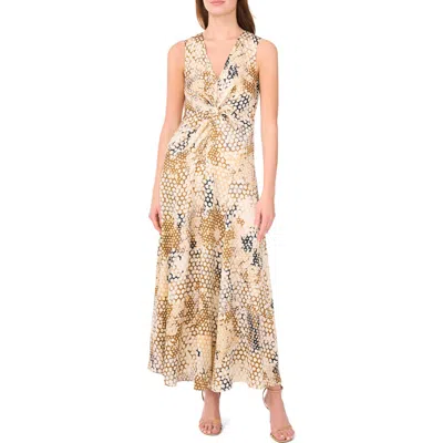 Halogen ® Print Knot Front Maxi Dress In Multi