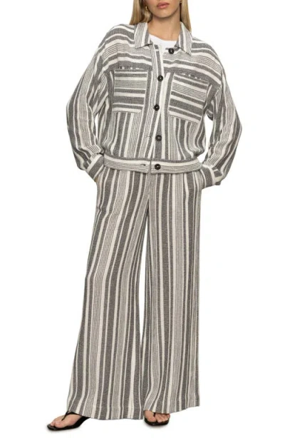 Sanctuary Shoreside Jacket In Atlantic Stripe In Blue