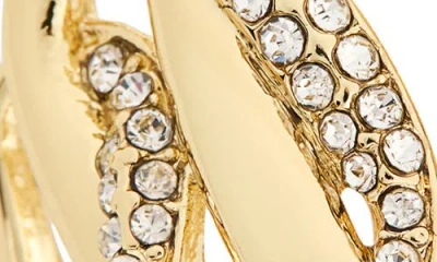 Covet Pavé Cz Oval Link Ring In Gold