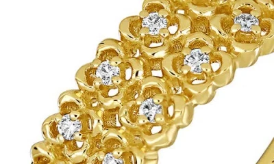 Bony Levy Mykonos 18k Yellow Gold Diamond Flower Band Ring In Gold