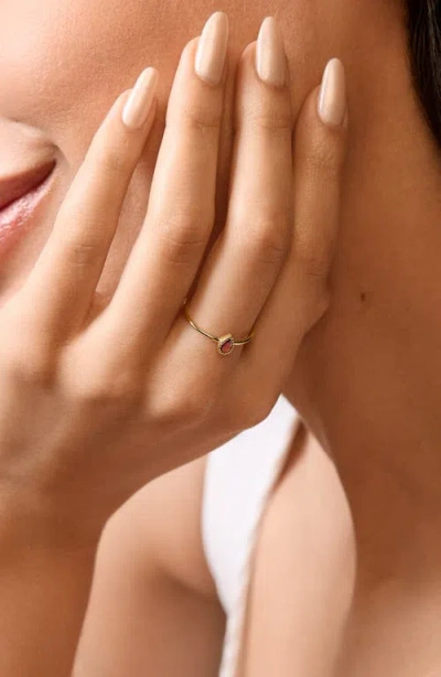 Bony Levy 14k Yellow Gold Semiprecious Stone Stackable Ring In Purple